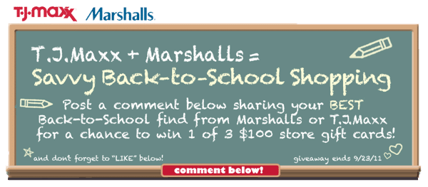 TJ Maxx and Marshalls Giveaway
