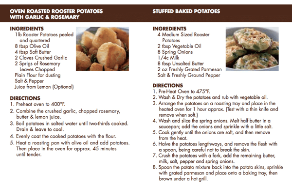 Albert Bartlett Rooster Potatoes Recipes