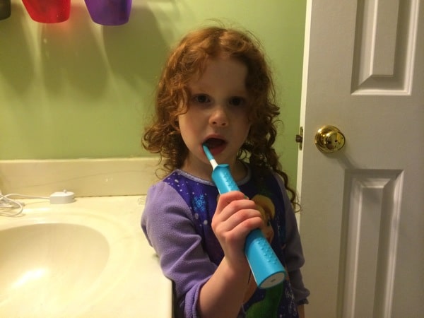 Toothbrushing with Sonicare for kids