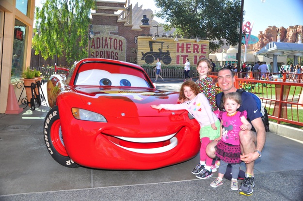 Daddy solo at Cars Land Disney