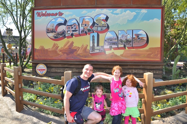 Daddy solo at Cars Land Disney