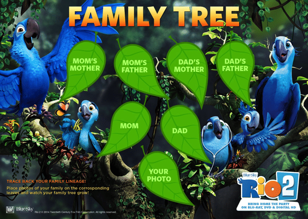 Rio 2 Inspired Family Tree Activity