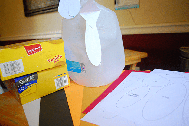 DIY Upcycled Recycled Thankful Turkey Centerpiece Milk Jug Free Printable.png