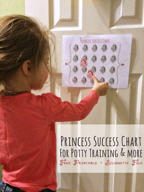 Free Printable and Silhouette Cut File Princess Success Chart for Potty Training and More.png