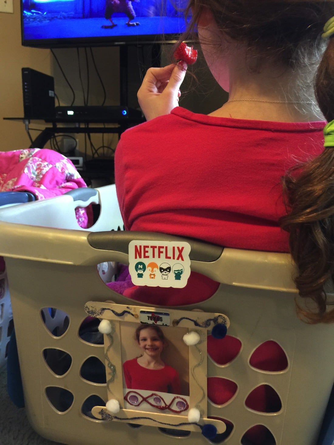 Drive-in movie at home with netflix