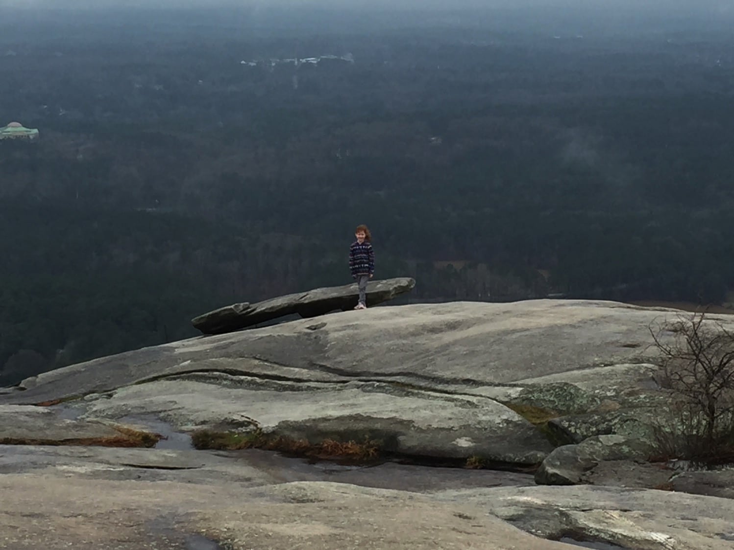 stone mountain in the winter without the snow