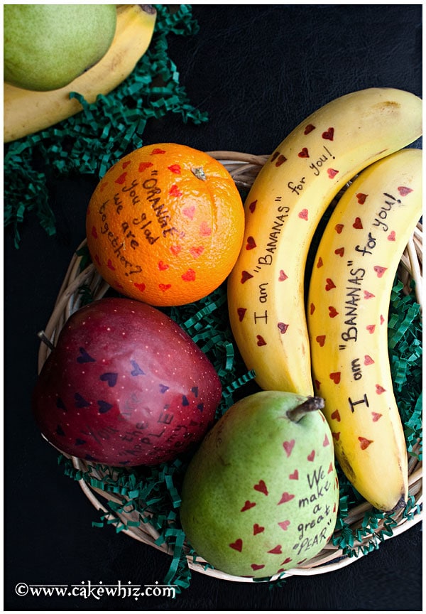 Valentines day fruits with cute messages 1