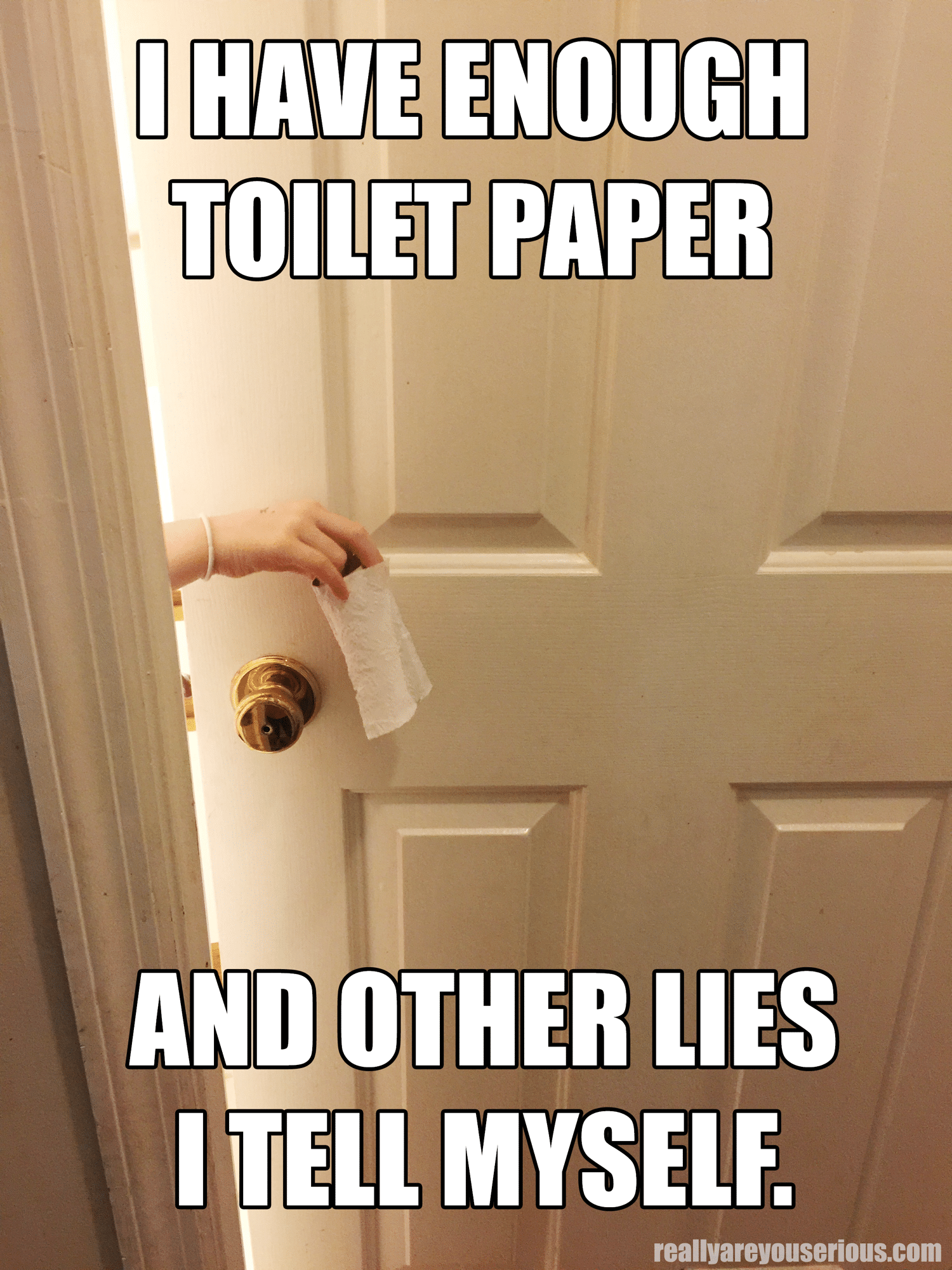 I have enough toilet paper and other lies I tell myself
