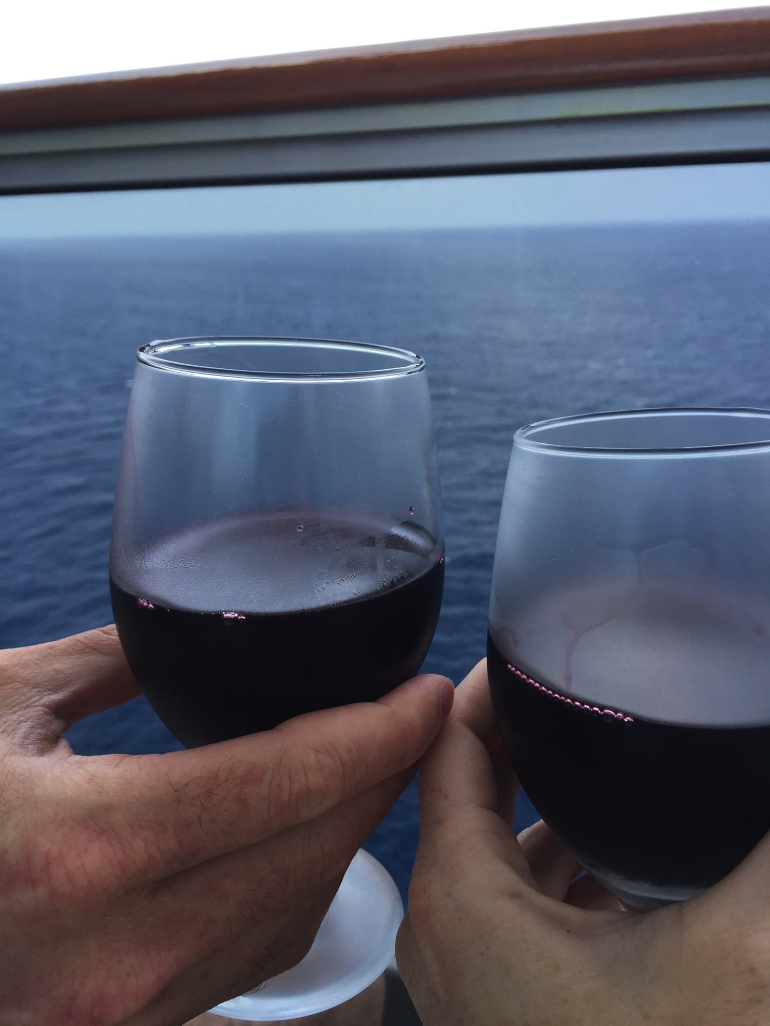 family cruise | wine at dinner