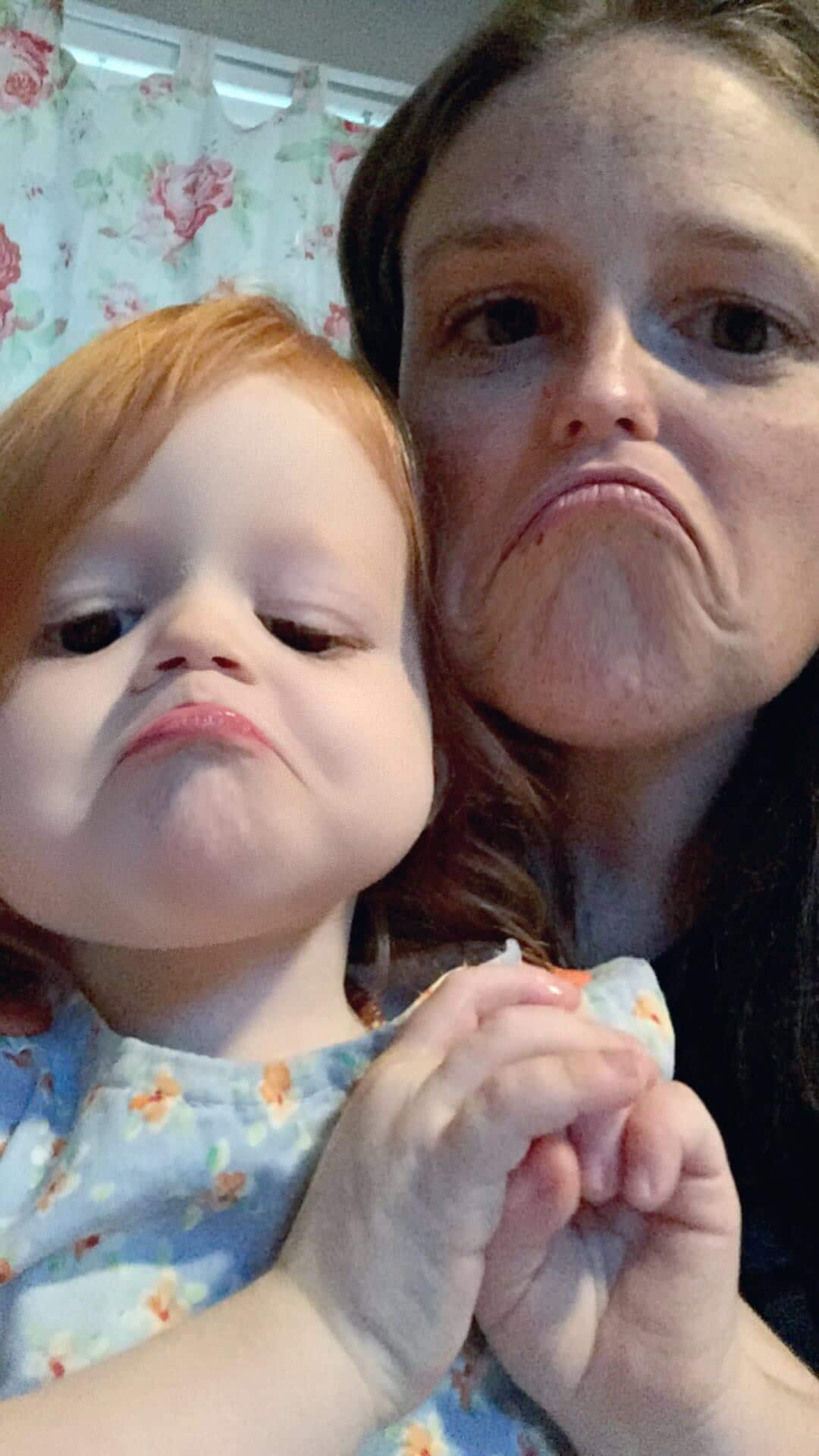 Mommy and Me Monday silly faces sad