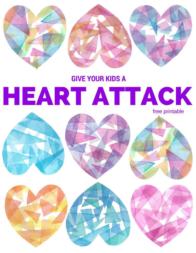 valentine's day heart attack free printable