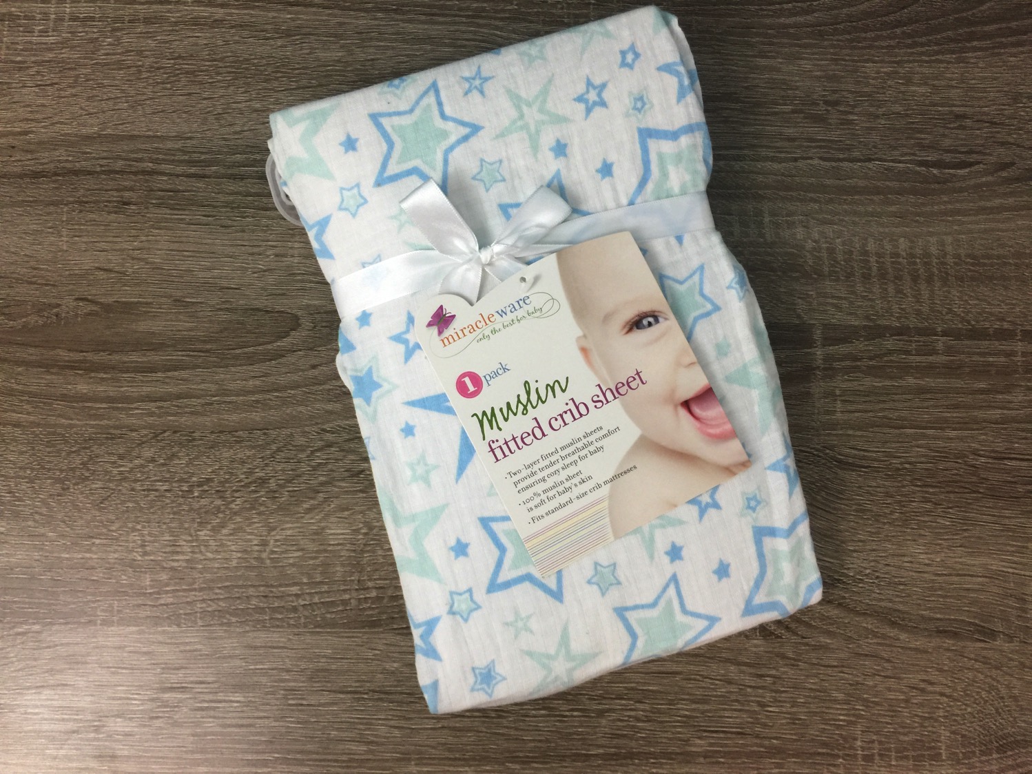 miracleware muslin fitted crib sheet