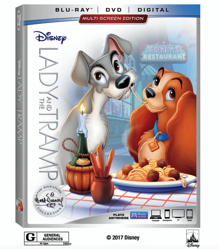 Lady and the Tramp on Digital and Blu-Ray SOON!