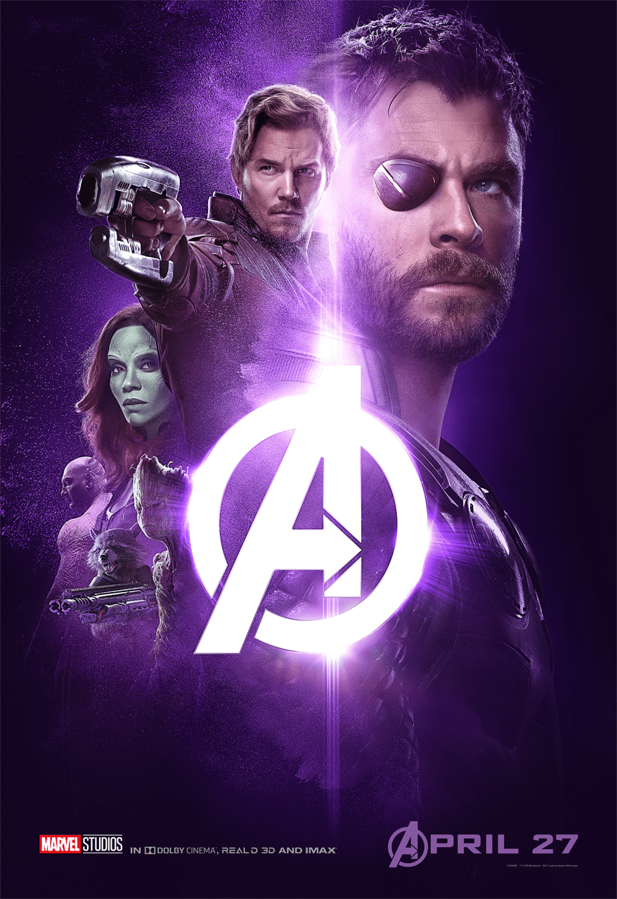 Avengers Infinity War Purple Poster
