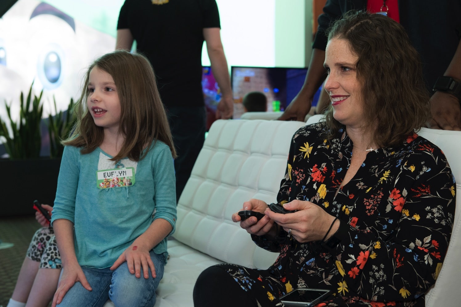 Mommy and e with nintendo switch