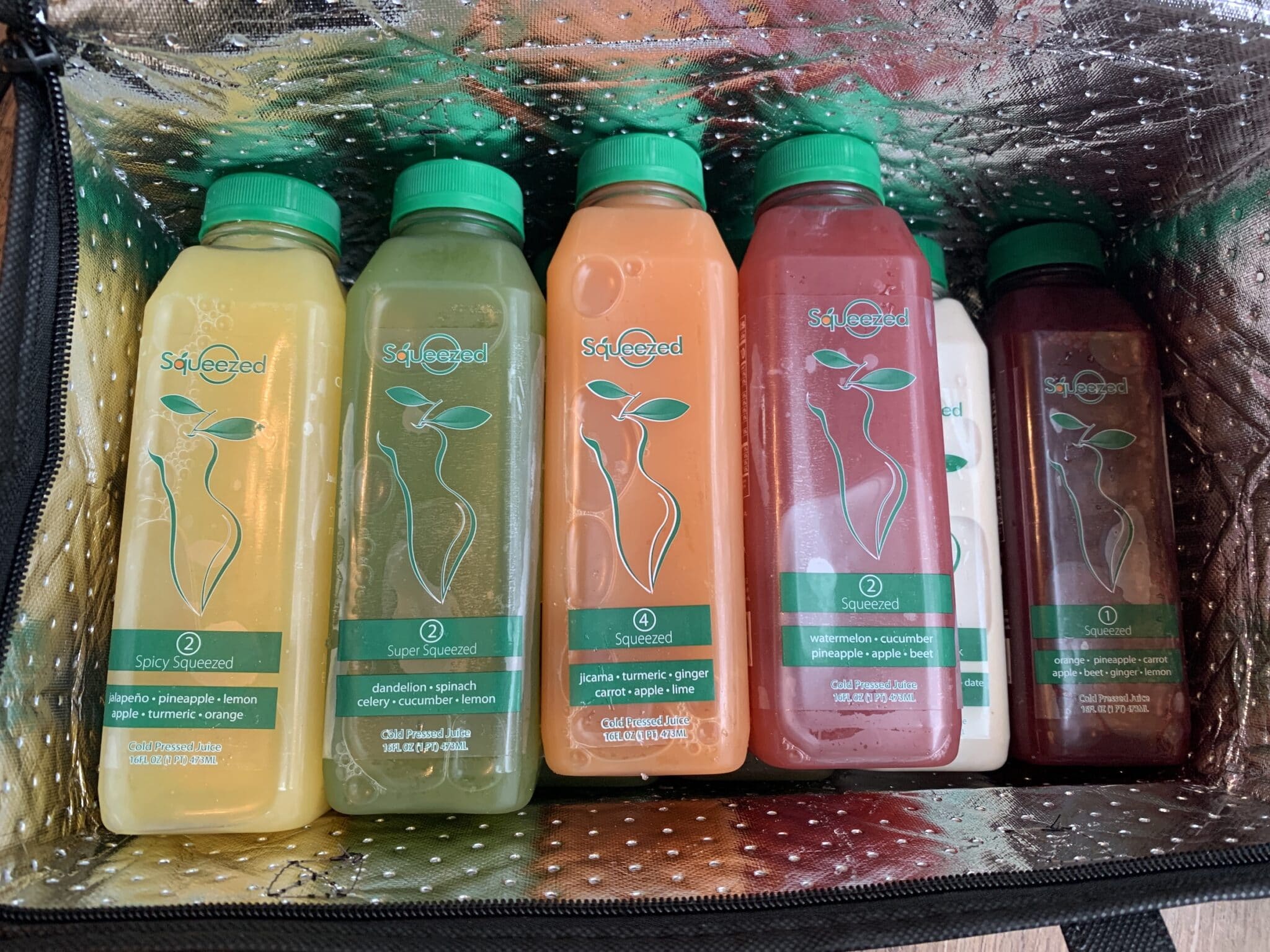 Squeezed Juice Cleanse delivery bag