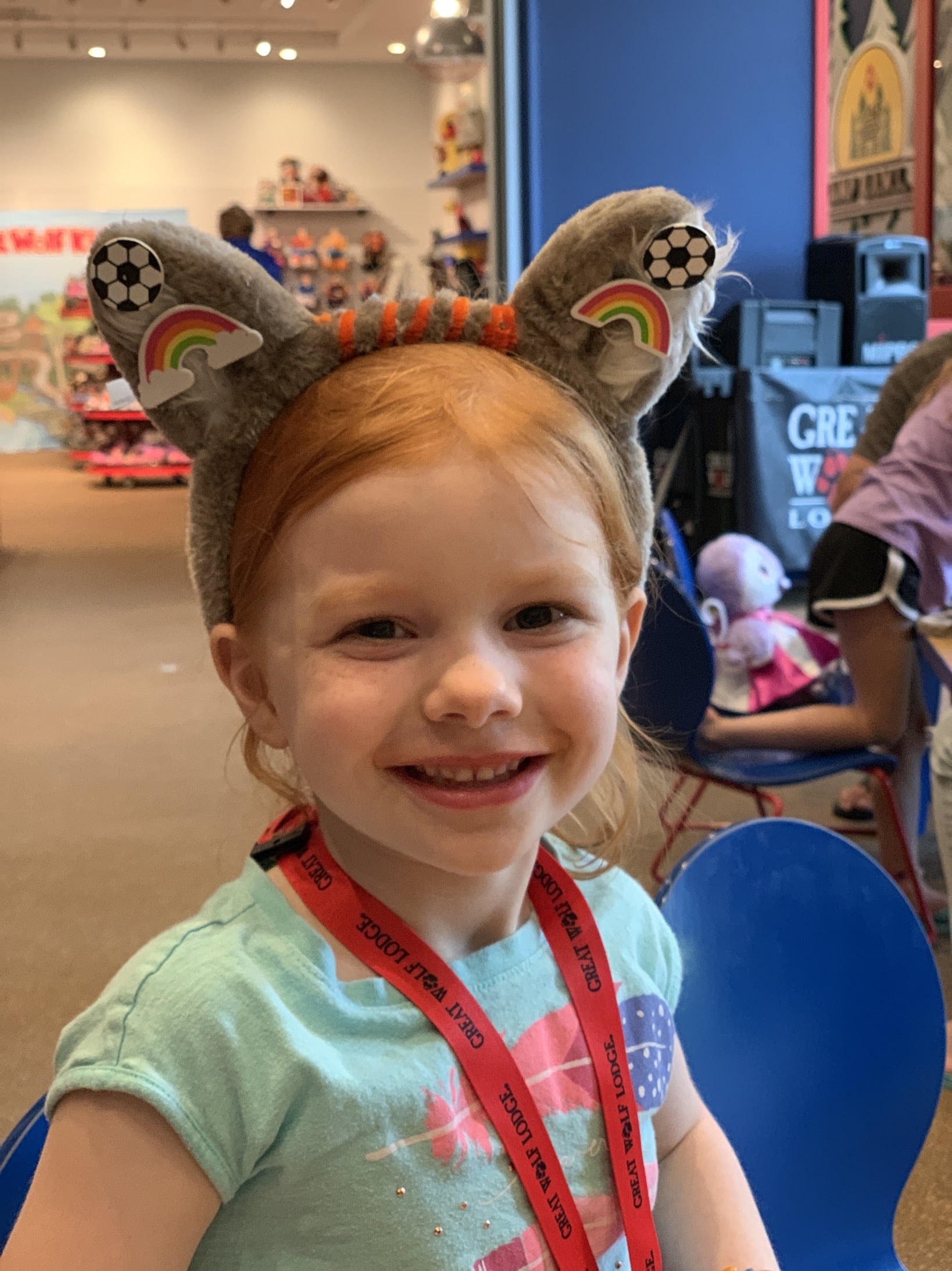 summer camp-in decorated wolf ears