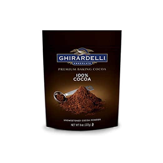 Ghirardelli Chocolate Unsweetened Cocoa Pouch, 8 Ounce