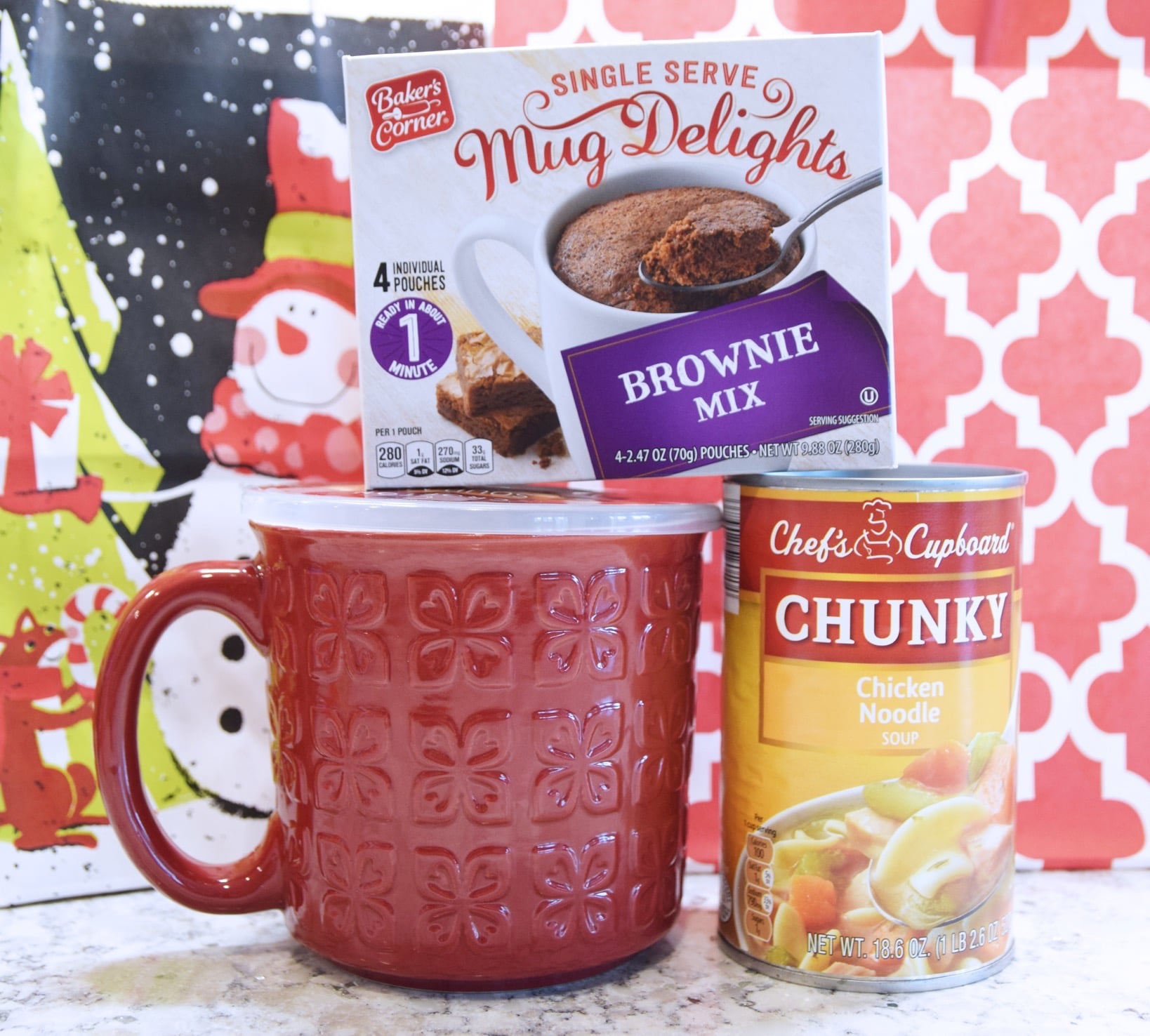 Soup mug and brownie mix