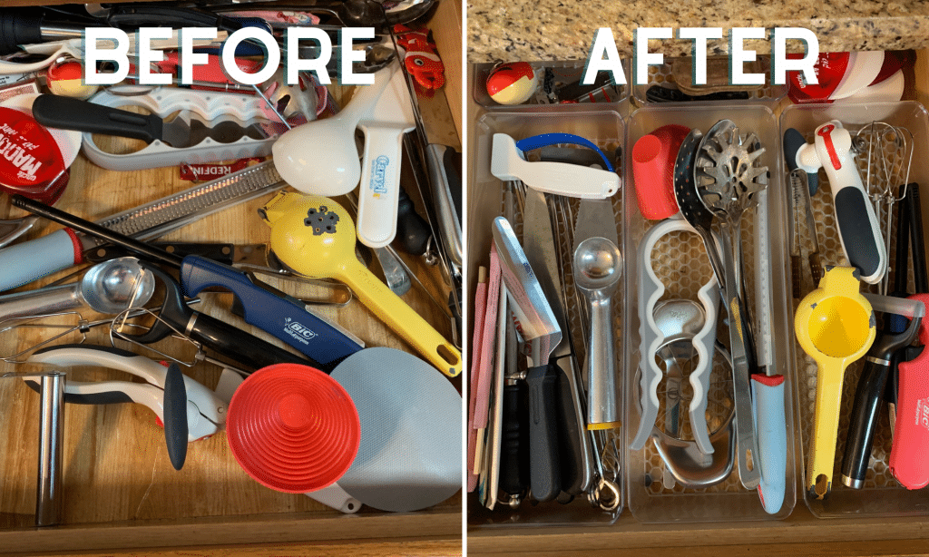 Tips for re-organizing your kitchen drawers + discount
