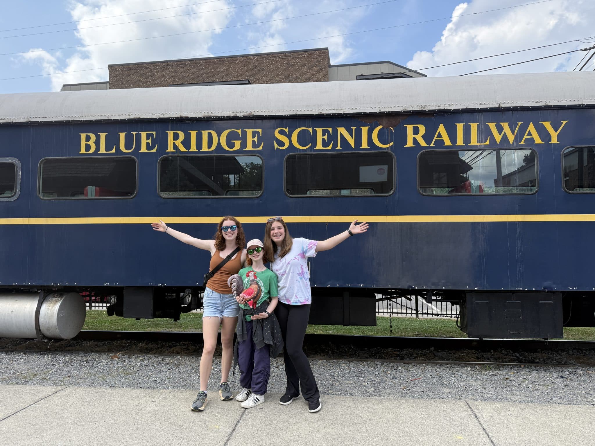 Blue ridge scenic railway with chicken mommy and me Monday
