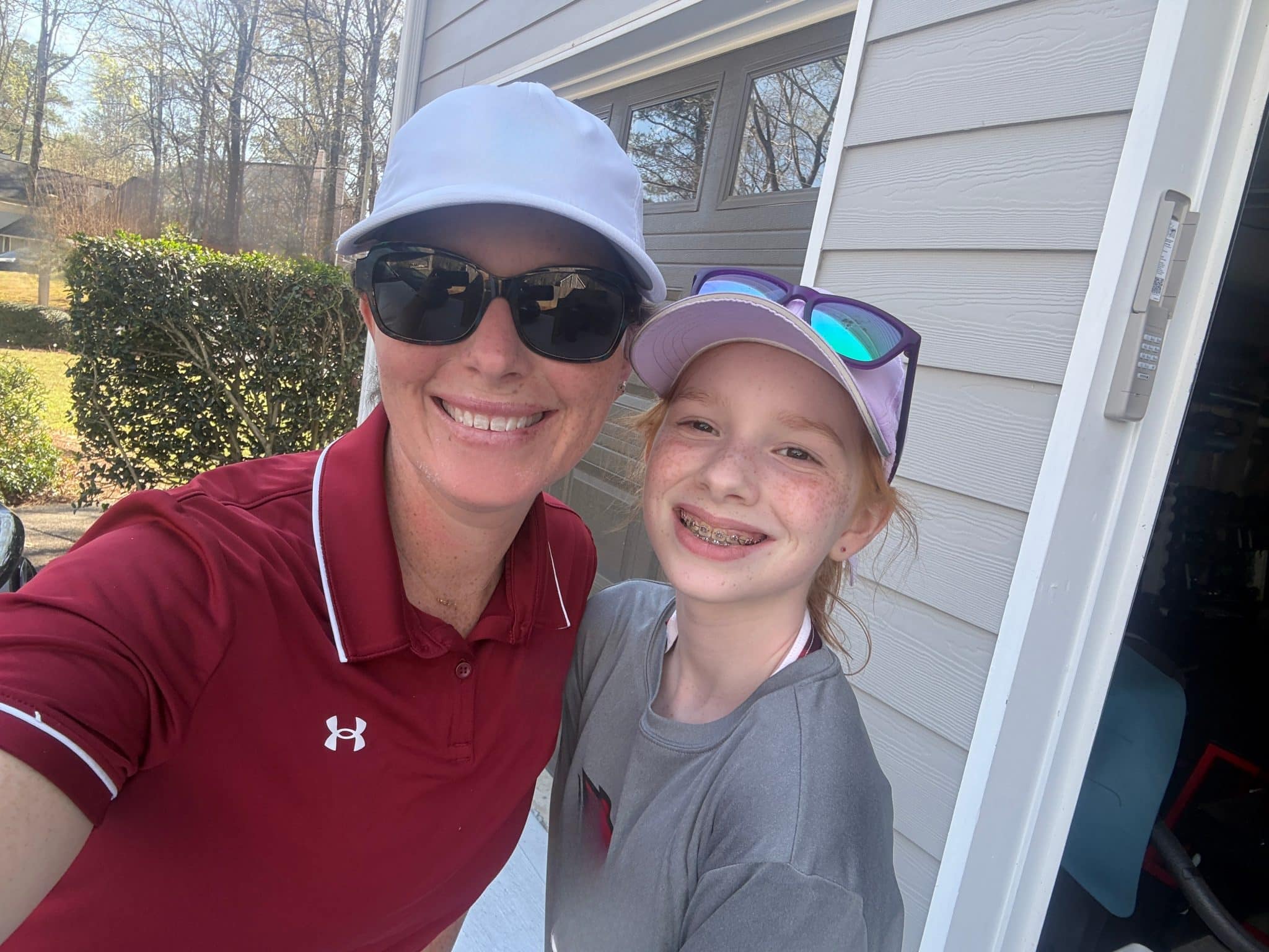 B and mommy post track meet