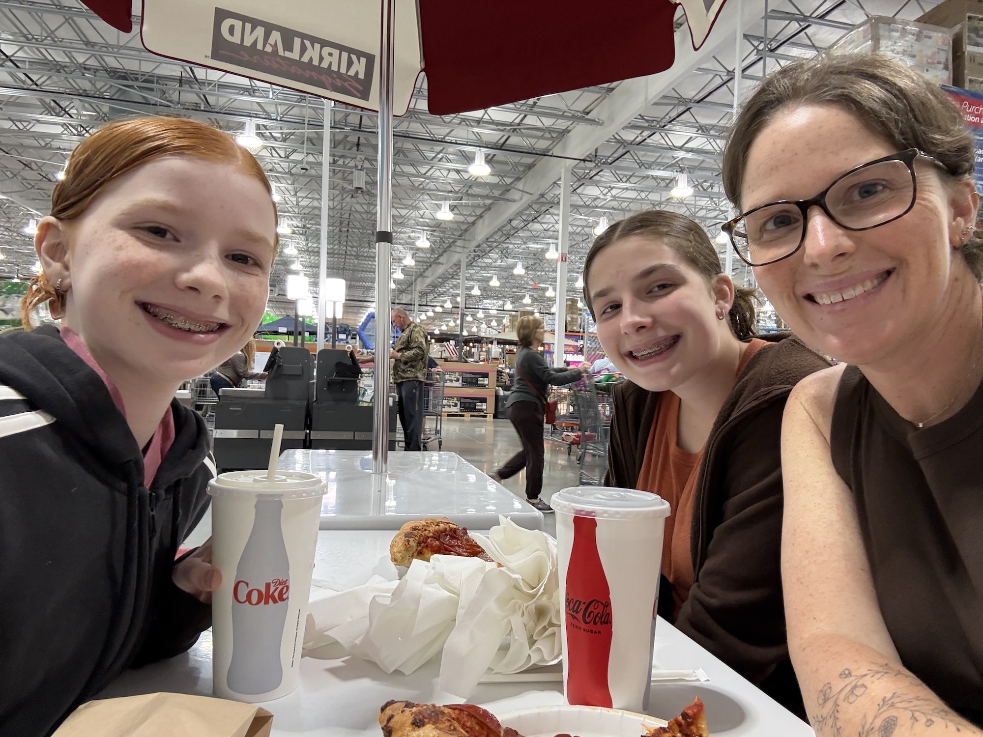 costco lunch and shopping trip
